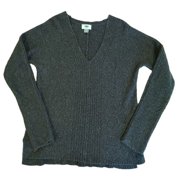 Old Navy Womens Sweater Size Medium M Dark Forest Green Long Sleeve V Neck - Picture 1 of 4